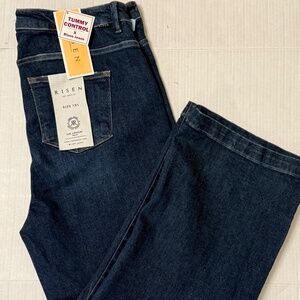 NWT Risen Los Angeles size 3XL Jeans Tummy Control Dark Wash High Rise 28"